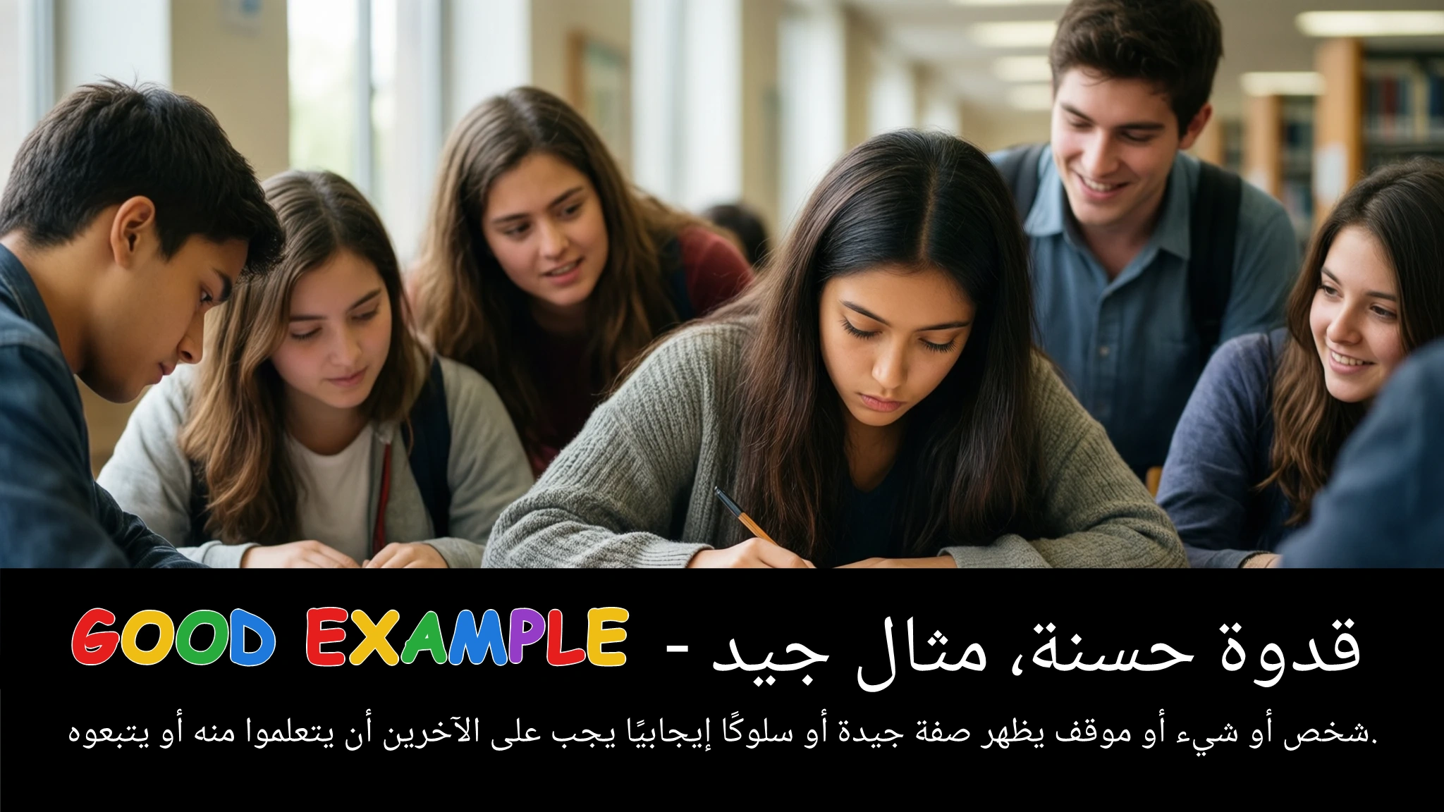 Arabic Illustration for good example